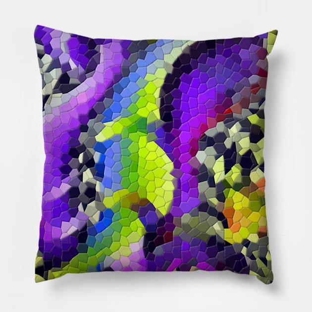 Modern Retro 80s 90s Abstract Artwork Pillow by Nisuris Art