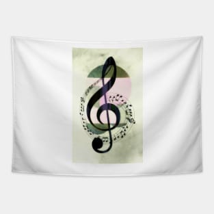 Treble Clef Symbol Tapestry