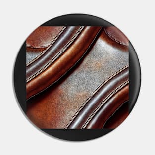 Brown leather, natural and ecological leather print #37 Pin