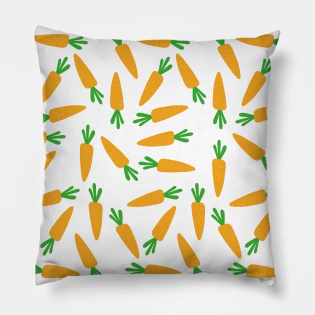 Carrot pattern Pillow by valentinahramov