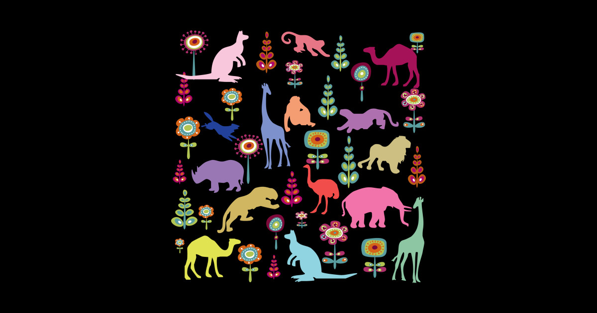 Safari Animals Pattern - Safari Animals Pattern Elephants Giraff