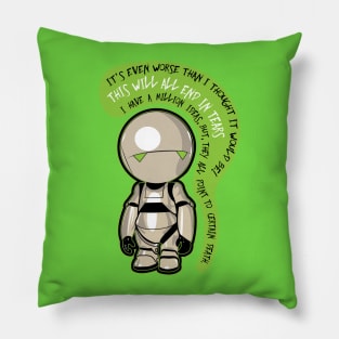 Marvin : the pessimist robot Pillow