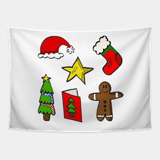 Cute Christmas Decorations Tapestry