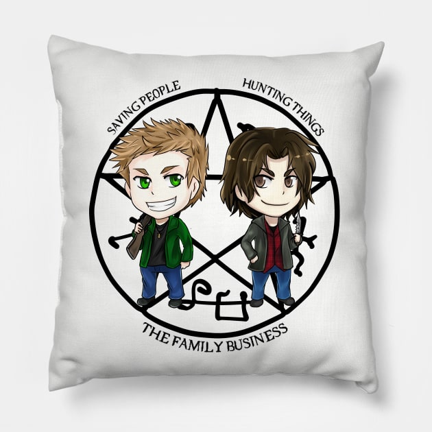 Saving people, hunting things... Pillow by Yunuyei's Store