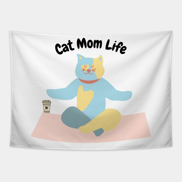 I am a proud cat mom Mom Gift Tapestry by Mission Bear