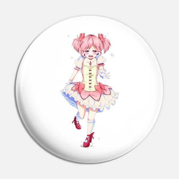 Crying Madoka Pin by Littlepancake