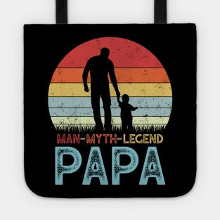 PAPA The Man The Myth The Legend T-Shirt **Name Can Be Customized** The Man The Myth The Legend, Papa, Papa Gift, Father's Day Tote