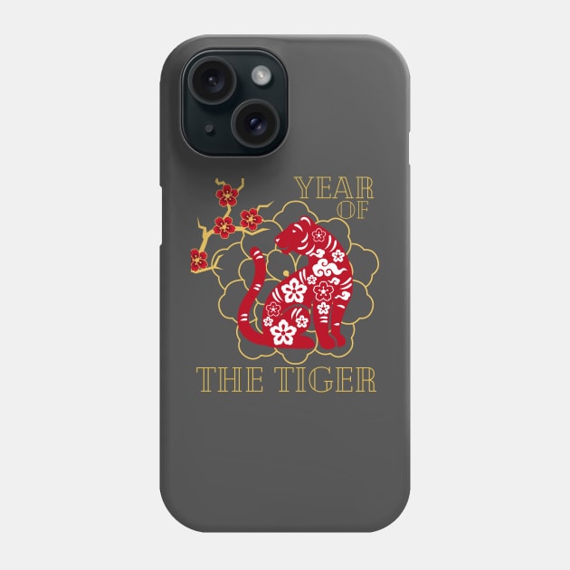 Happy Chinese New Year 2022 Year of The Tiger Zodiac Tiger T-Shirt Phone Case by NessYou