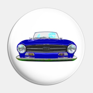 Triumph TR6 1970s classic British sports car blue Pin