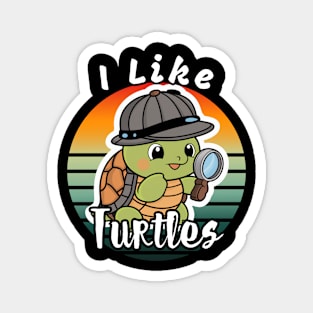 I Like Turtles Magnet