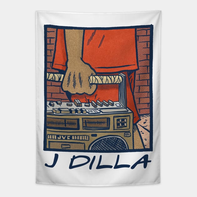 J Dilla / Retro Fan Art Design Tapestry by DankFutura