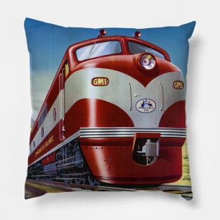 To The West Australia Railway Travel Poster Pillow