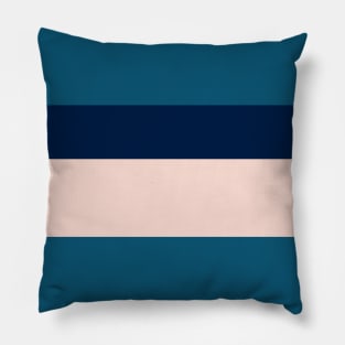 A scarce pot-pourri of Oxford Blue, Blue Sapphire, Christmas Blue, Pale Cyan and Champagne Pink stripes. Pillow