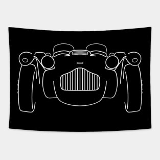 Allard J2 1950s classic British sports car white outline graphic Tapestry