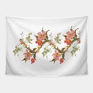 Spring Floral Stripes Tapestry