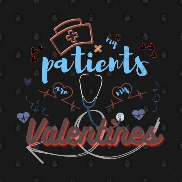 My patients are my valentines day, heart, stethoscope by Color by EM