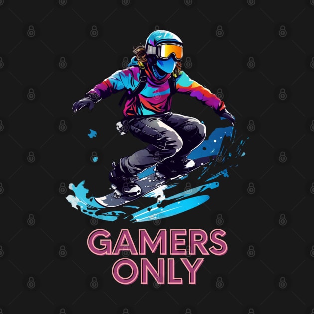 Gamers Only Snowboard by MaystarUniverse