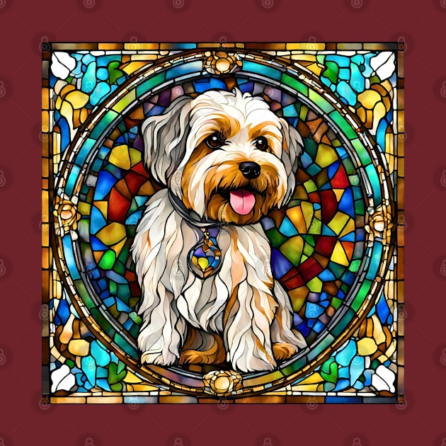 Stained Glass Yorkipoo by Doodle and Things