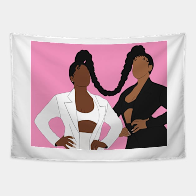 "From The 305" - City Girls fan art Tapestry by tayelectronica