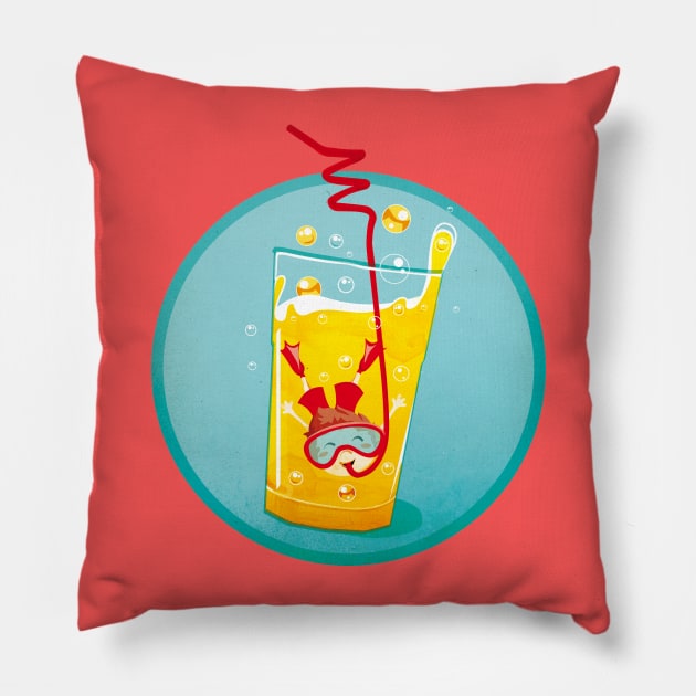 soda pop diver Pillow by masslos