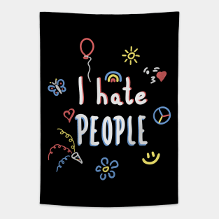 Friendly I Hate People Contradictory Graphic Tapestry