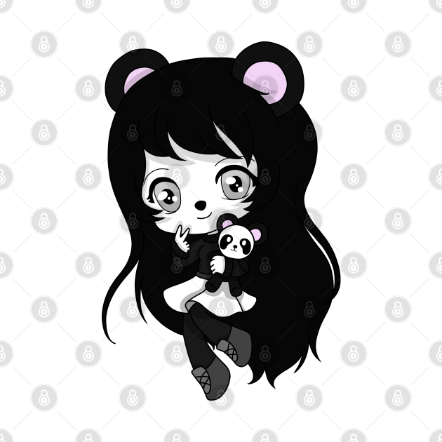 Discover panda girl chibi - Chibi - T-Shirt