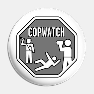 Cop Watch Grey Pin