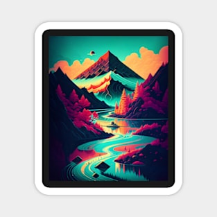 Mountain Scene Magnet