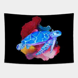 Colourful Turtle Art Tapestry