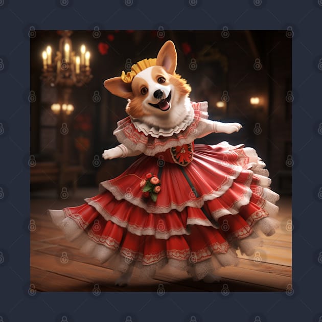 Flamenco Corgi by AtomicChonk