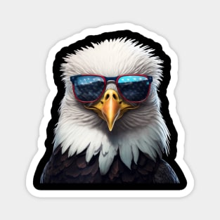 Patriotic Eagle Magnet