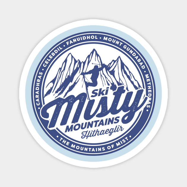 Misty Mountains Magnet by MindsparkCreative