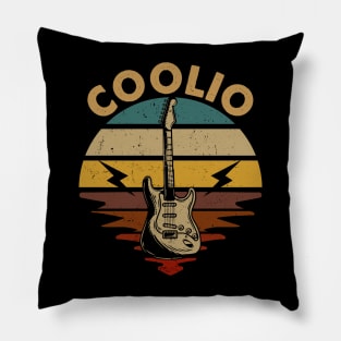 Vintage Guitar Beautiful Name Coolio Personalized Pillow