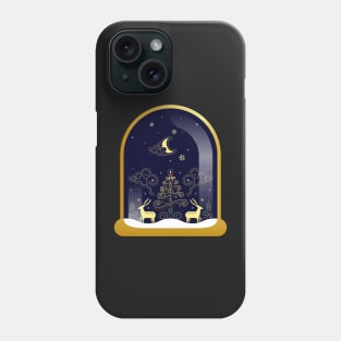 christmas snow globe Phone Case