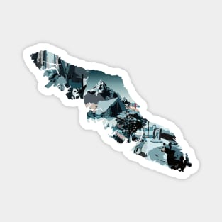 Vancouver Island Scenic Outline Magnet