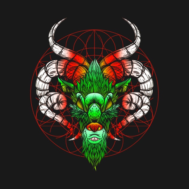 Satanic Baphomet by pa2rok