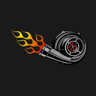 Turbocharger with flames design T-Shirt