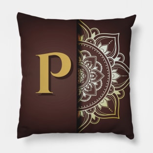 P – Mandala Monogram Pillow