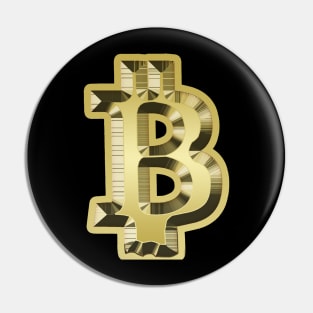 Golden Bitcoin Pin