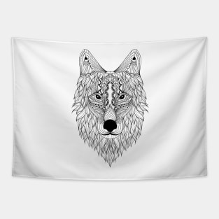 Wolf Drawing Tapestry