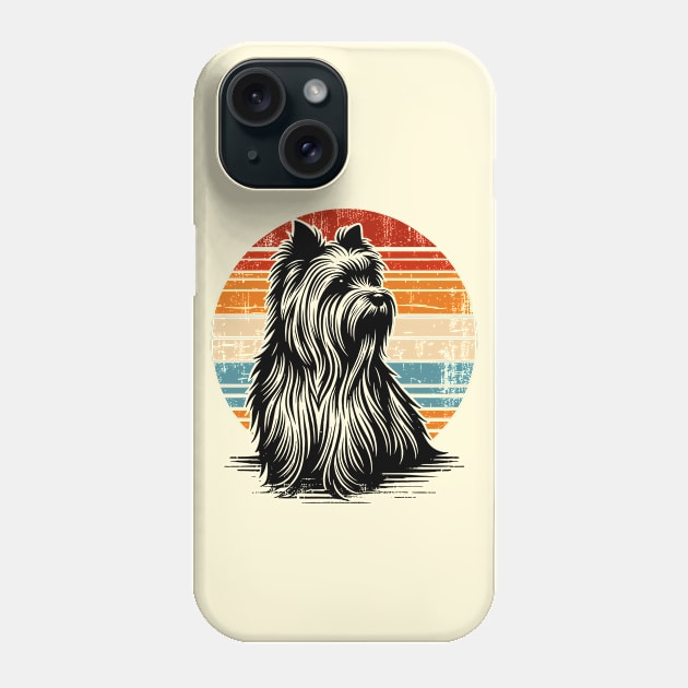 Vintage Retro Yorkshire Terrier Distressed Dog Phone Case by Cuteness Klub