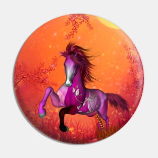 Wonderful fantasy horse in a autumn landscape Pin