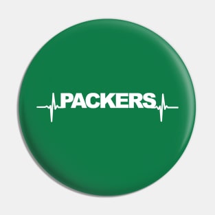 packers heartbeat white T-shirt Pin