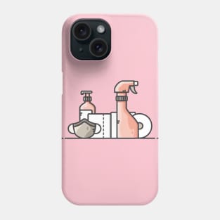 wear mask and wash your hands Phone Case