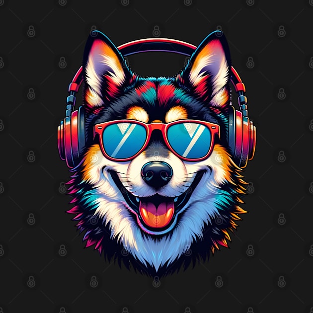 Mudi as Smiling DJ with Headphones and Sunglasses by ArtRUs