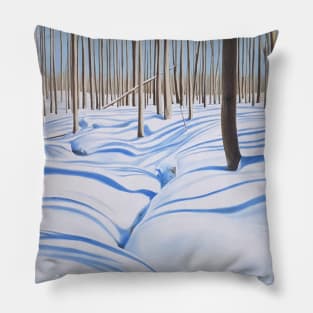 Outliers - winter forest painting Pillow