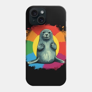 Seal Retro Vintage Sunset Rainbow Phone Case