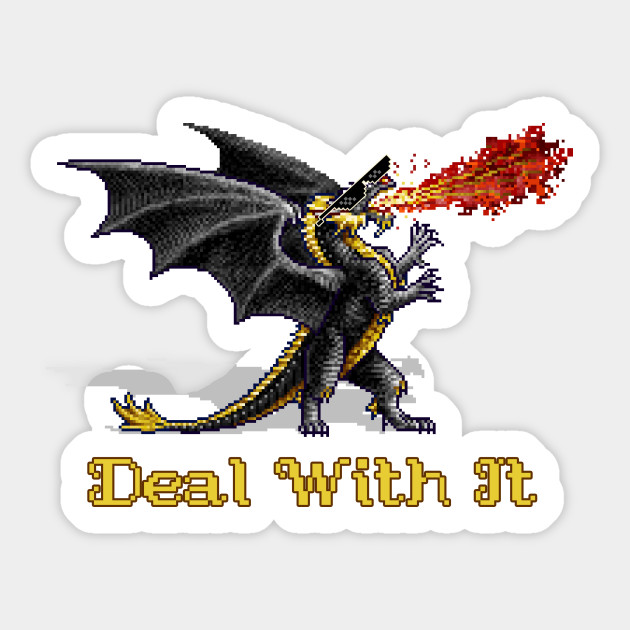 Black Dragon Deal With It Heroes Of Might And Magic Sticker Teepublic