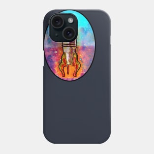 Rocket Ship in Space Phone Case