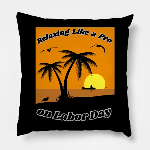 Labor Day on the boat Pillow by Skandynavia Cora